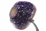 Amethyst Geode With Metal Stand - Uruguay #306924-3